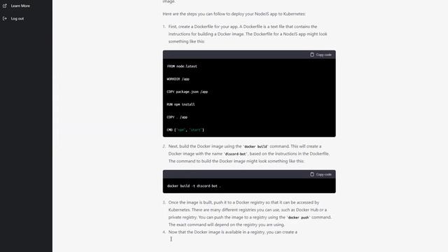 ChatGPT Creates a Tutorial on Deploying a NodeJS Via Kubernetes смотреть онлайн