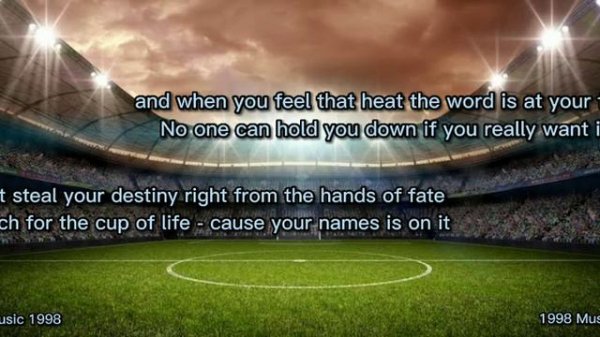 Ricky Martin - The Cup Of Life (Lyrics Video english version) - (FIFA Word Cup 1998)