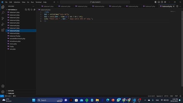 MODUL 6 Topik "PHP: Date-Time, Include-Require" смотреть онлайн