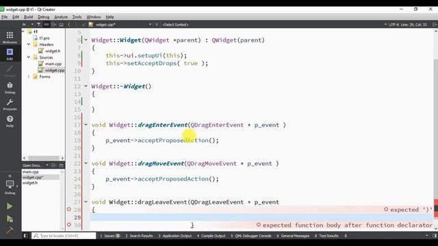 Linguagem C++ Qt - drag and drop ( solta arquivo em janela ) смотреть онлайн