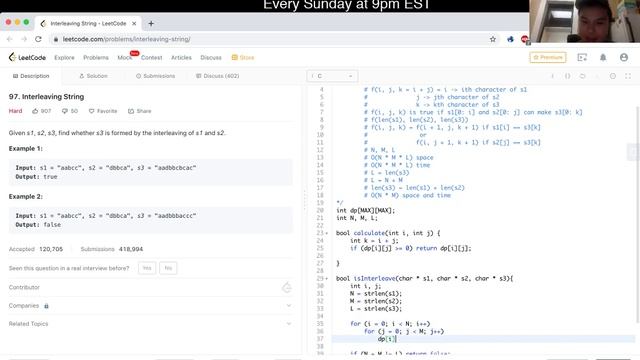 97. Interleaving String (Leetcode Hard) смотреть онлайн
