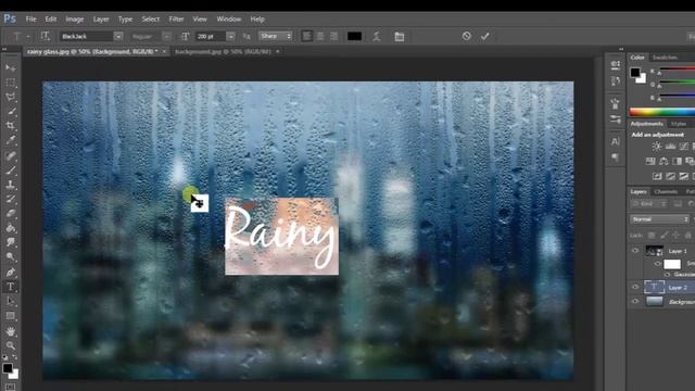 Photoshop Tutorial | Rain Text Effect in Photoshop CS6 Tutorial смотреть онлайн