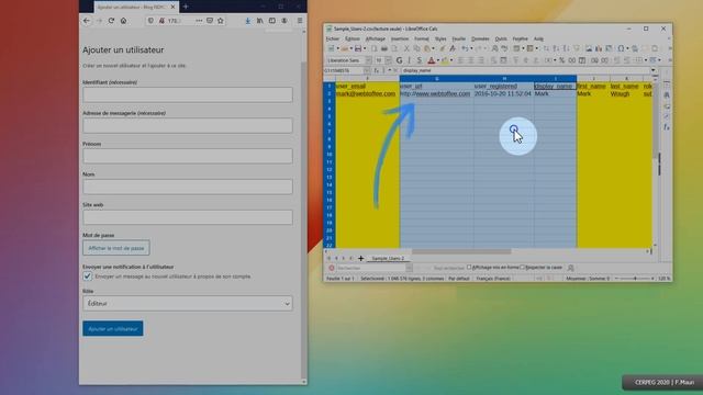 WordPress Extension ImportUsers - préparation csv 1 смотреть онлайн