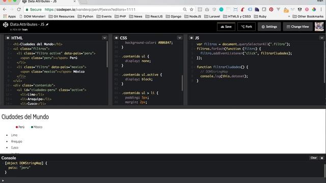 Data Attributes - JS смотреть онлайн