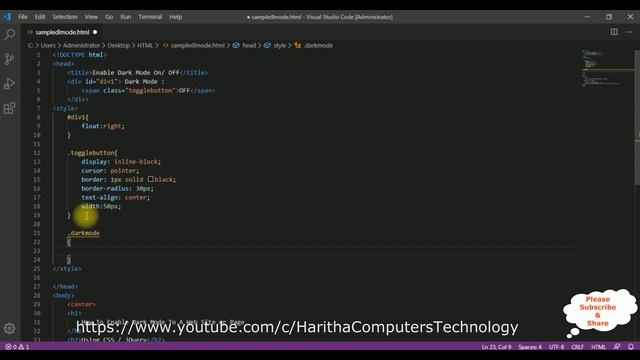 Website Toggle Switch Dark and Light Mode Using CSS and jQuery смотреть онлайн