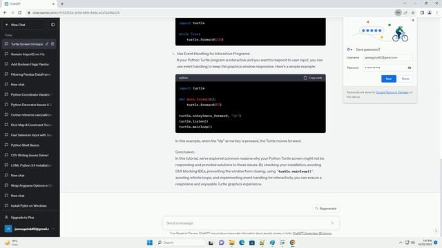 Why is My Python Turtle Screen not responding смотреть онлайн