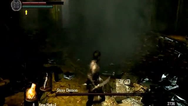 09. Dark Souls: Stray Demon fight. No Level. No shield. No healing. смотреть онлайн
