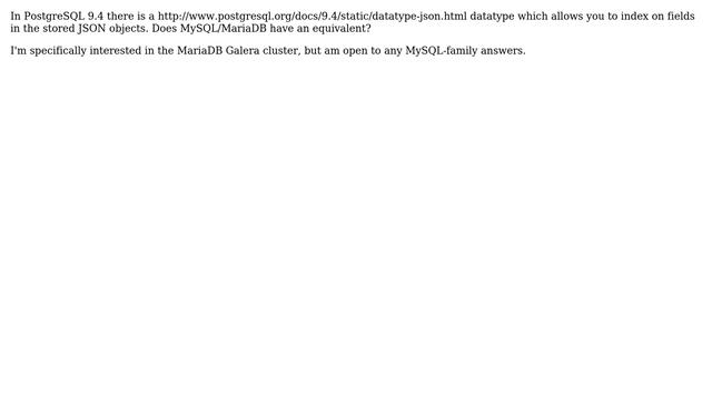Databases: indexable JSON datatype in MySQL/MariaDB смотреть онлайн
