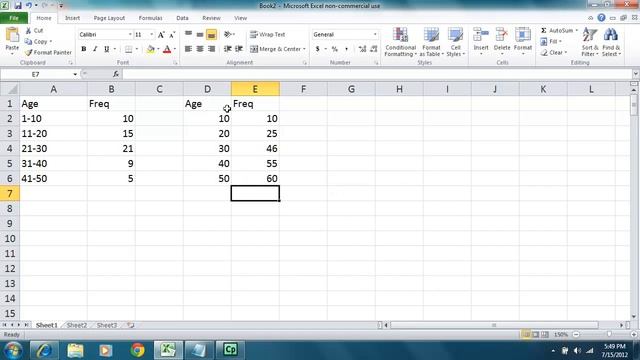 Statistics - Excel 2010 - Quantitative Data - Creating Frequency and Relative Frequency Ogives смотреть онлайн