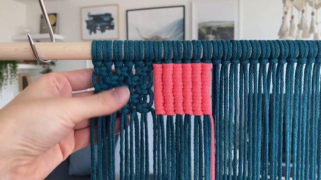 Testing different macrame cords | Checkerboard macrame wall hanging смотреть онлайн