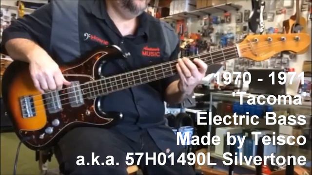 1970 - 1971 Teisco Tacoma Electric Bass Model 57H01490L Silvertone смотреть онлайн