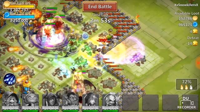 Castle clash . Non evol hero clear base in 10 sec смотреть онлайн