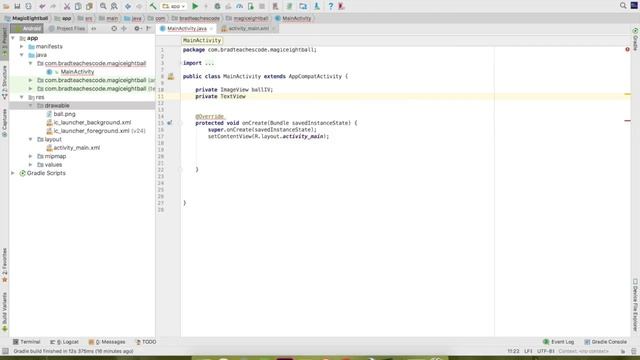 Android Studio Tutorial - Lets Build An App 1 - Magic 8-Ball - Build Your First Android App смотреть онлайн