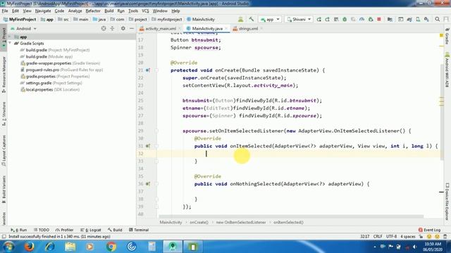 Android Studio Tutorial 12 | How to set on click listener for spinner in android studio | Spinner смотреть онлайн