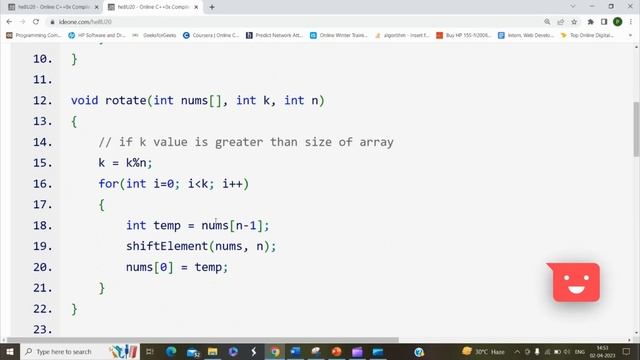 Rotate Array to the right by k steps | Array Rotation | Brute force Approach смотреть онлайн
