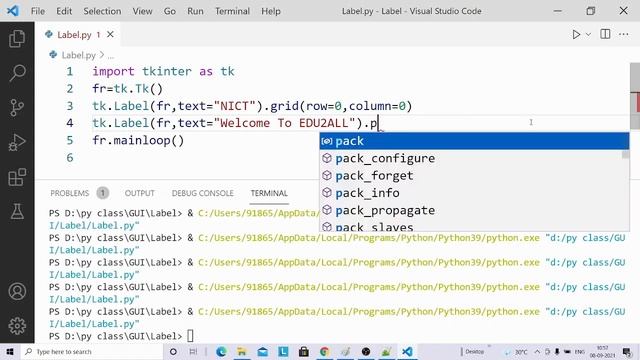 Label in Tkinter | Python Tkinter GUI Tutorial part2 смотреть онлайн