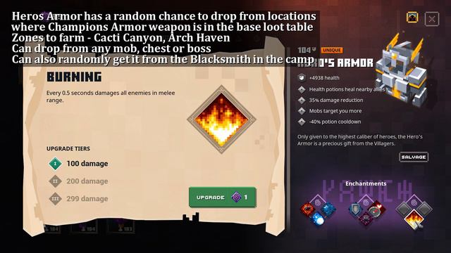 Where to get Hero's Armor Minecraft Dungeons Unique Champion's Armor смотреть онлайн