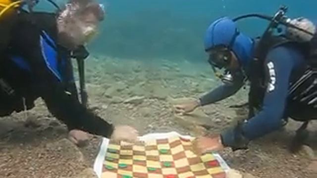 Подводные шашки - 2. Партия смотреть онлайн