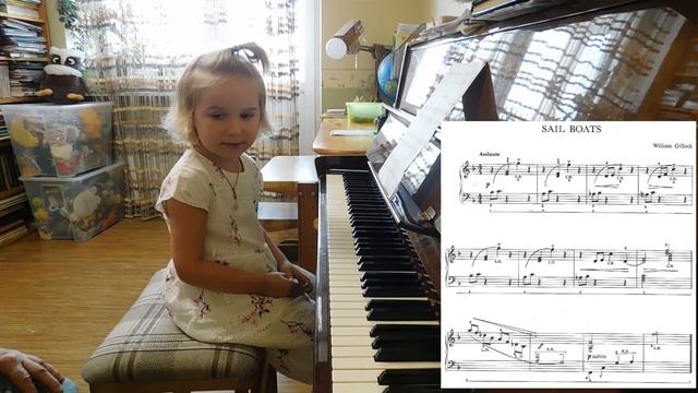 Ярослава Лемешкина, 4 года. W.Gillok "Sail boats" смотреть онлайн
