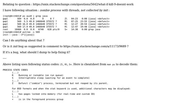 `[java] ＜defunct＞` with defunct children -＞ Any way to collect them? (2 Solutions!!) смотреть онлайн
