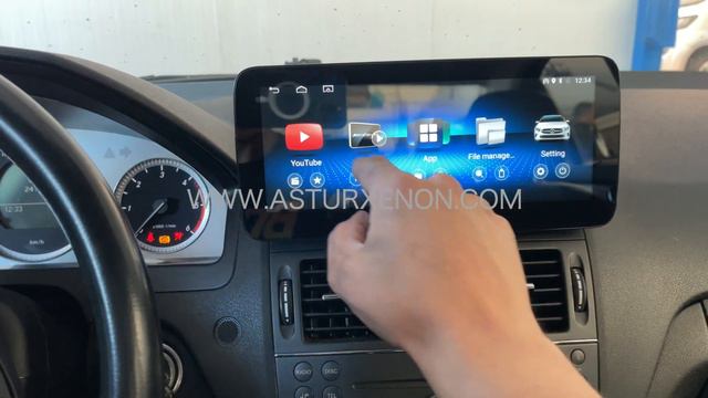 AX-2640C Equipo Multimedia ANDROID 10.0 Con Pantalla De 10,25” Para Mercedes Clase C W204 (2007-201