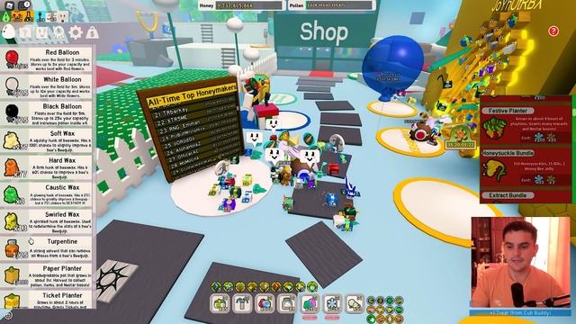 Всё про снаряжение для пчёл в Bee Swarm Simulator смотреть онлайн