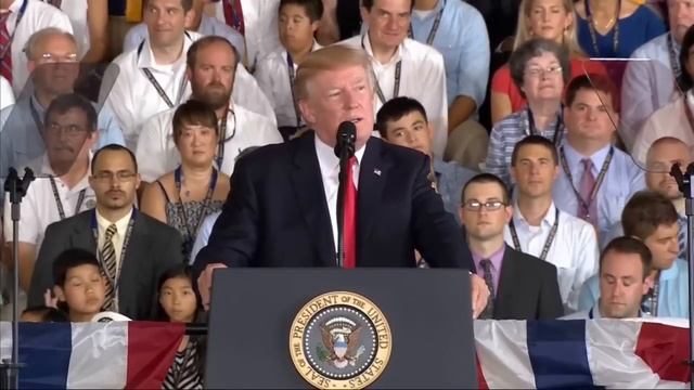 President Trump's speech at the commissioning of the USS Ford смотреть онлайн