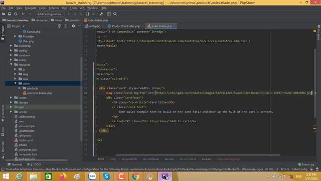 Làm website bán hàng với Laravel Bài 1 Hiển thị màn hình trang chủ Laravel Shopping Cart смотреть онлайн