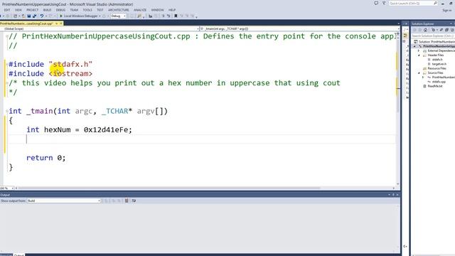 Using cout to print a number in hex format with uppercase in C++ смотреть онлайн