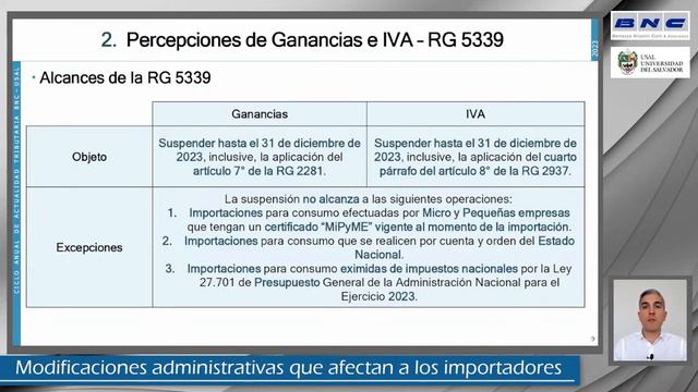 Mod administrativas importadores CEF Percepción IG e IVA DIEGO MASTRAGOSTINO CAAT Abril 2023 смотреть онлайн