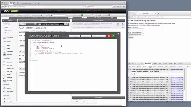 RackForms Demo - AJAX To HTTP Request смотреть онлайн