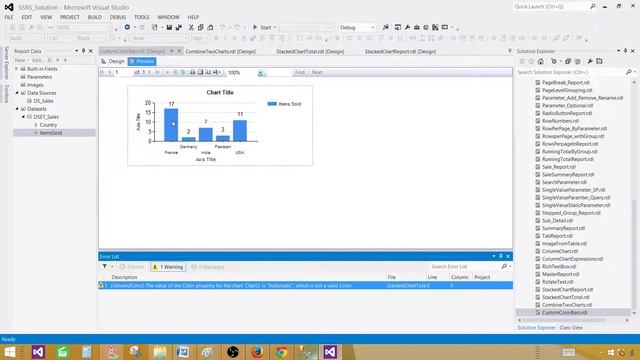 SSRS Tutorial 69 - How to Custom Color Columns in Column Chart in SSRS Report смотреть онлайн