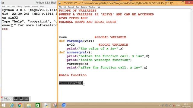 Python Tutorials || Scope of Variables || Global & Local Variable || Functions in Python || Part-2 смотреть онлайн