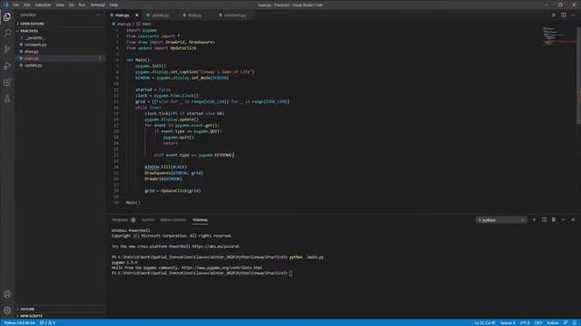 Making Conway's Game of Life in Python - Timelapse смотреть онлайн