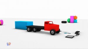 Формирование американского грузовика развивающее видео про транспорт для детей