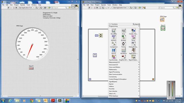 LabVIEW DAQ4 Job (RPM Gage) смотреть онлайн