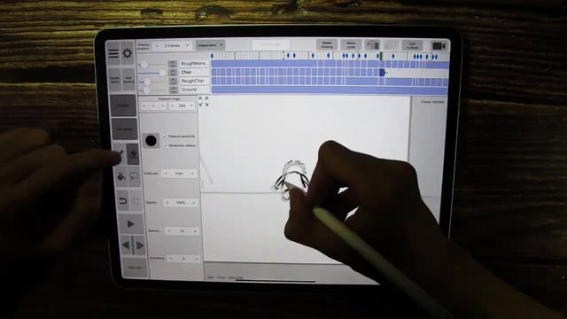 hero vs monster animation time-lapse on iPad pro with Roughanimator смотреть онлайн