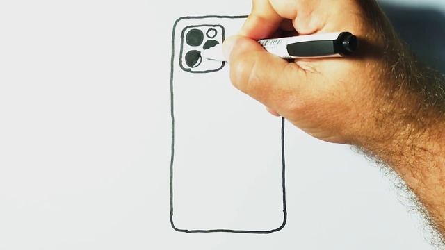 How to Draw an Apple iPhone Easy Step by Step / Apple iPhone Drawing смотреть онлайн