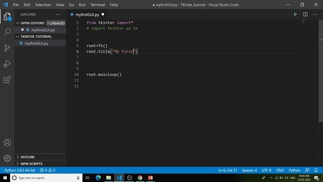 Python GUI TKinter Tutorial #2 Create Your First GUI смотреть онлайн
