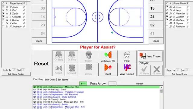 Pointstreak Stats Basketball - Basketball statistics software смотреть онлайн