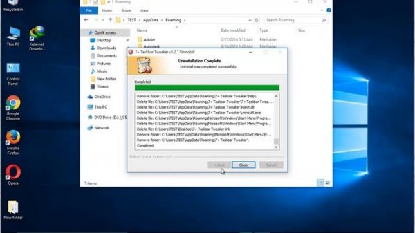 How to Uninstall 7+ Taskbar Tweaker on Windows 10
