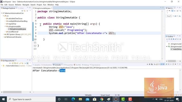 String is immutable but StringBuilder and StringBuffer are mutable with example смотреть онлайн