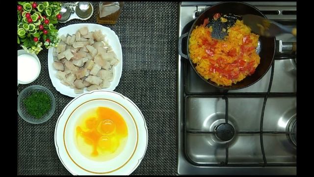 Рыбная запеканка. Запеканка рыбная с овощами. Fish casserole with vegetables - Дар Еда. смотреть онлайн