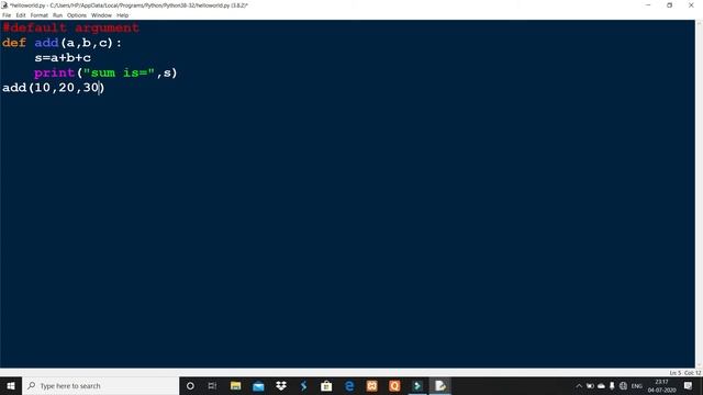 Python tutorial-25||default argument ||for absolute beginners||updated version??? смотреть онлайн