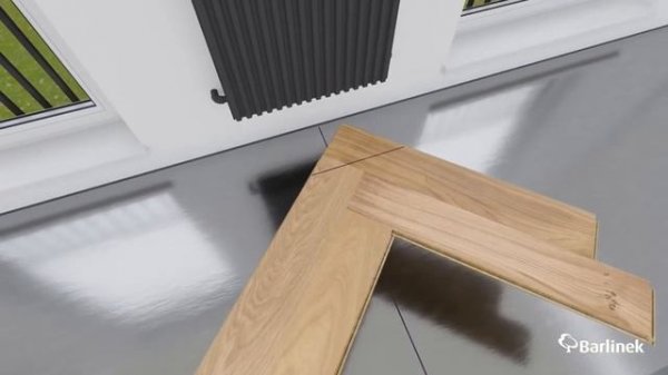 Укладка паркетной доски Barlinek елочкой