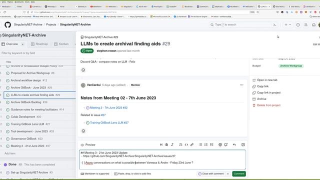 SinguarityNet Archive Workgroup - Meeting 03 - 21st June 2023 смотреть онлайн