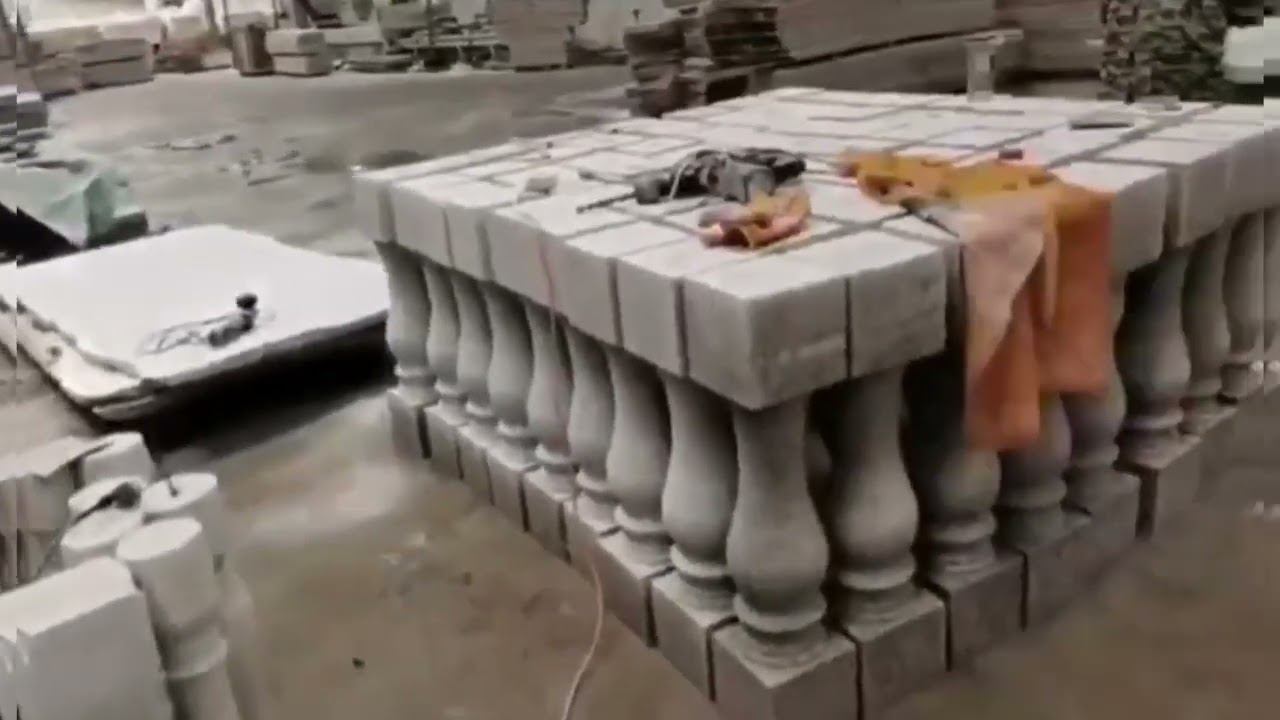 Станок для производства каменных балясин с 8 опорами смотреть онлайн