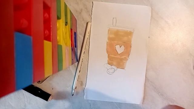 рисую стаканчик кофе и кофейные зёрна смотреть онлайн