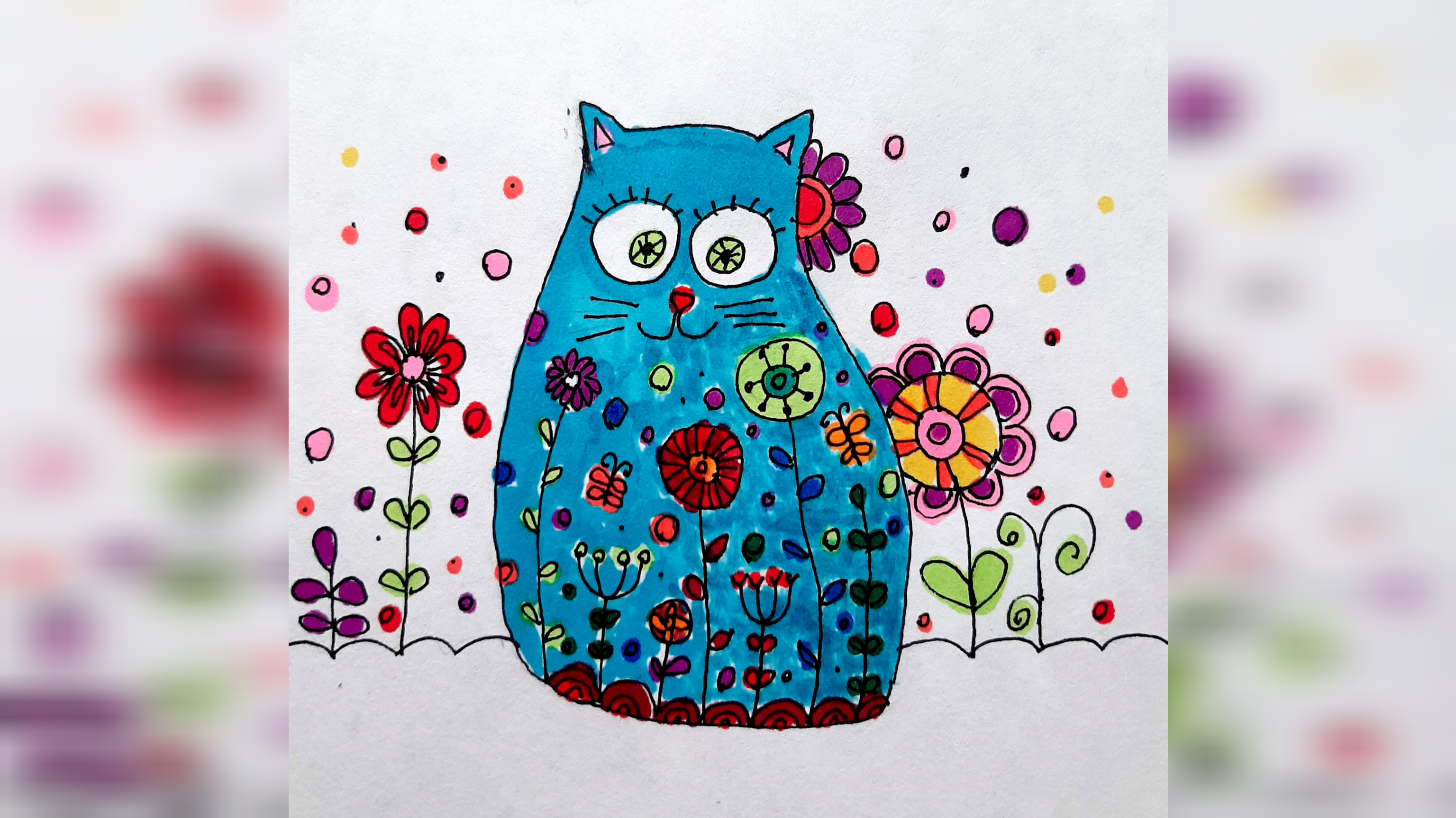 Рисунок кота смотреть онлайн