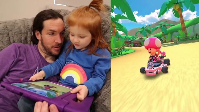 Adley App Reviews | Mario Kart Tour | New Race Game playing Baby Princess Peach (and car makeover) смотреть онлайн